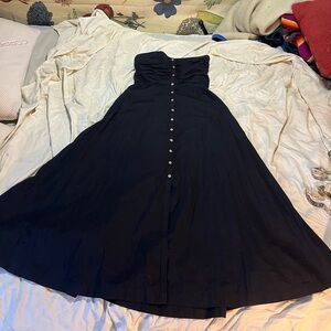 New Free People Black Strapless Dress